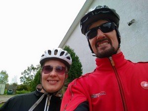 The Rev Martha Tatarnic and the Rev Scott McLeod (Diocese of Niagara) actively participate in the "Ride for Refuge." Photo Credit: Scott McLeod
