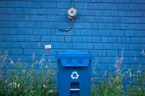 blue recycling box. Some rights reserved (CC BY 2.0) by Luke Ratzlaff