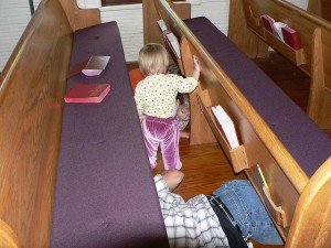 children in pews