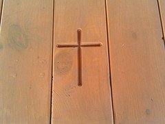 cross on table